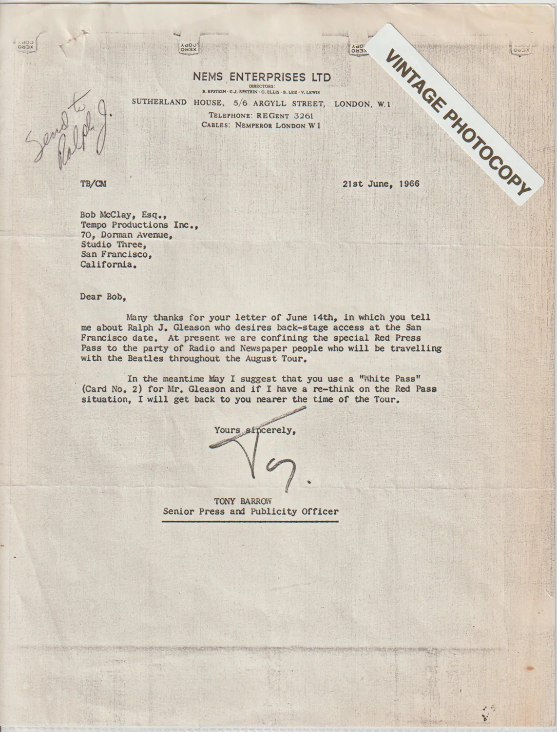 1966 San Francisco Candlestick Park Concert File - Image 17