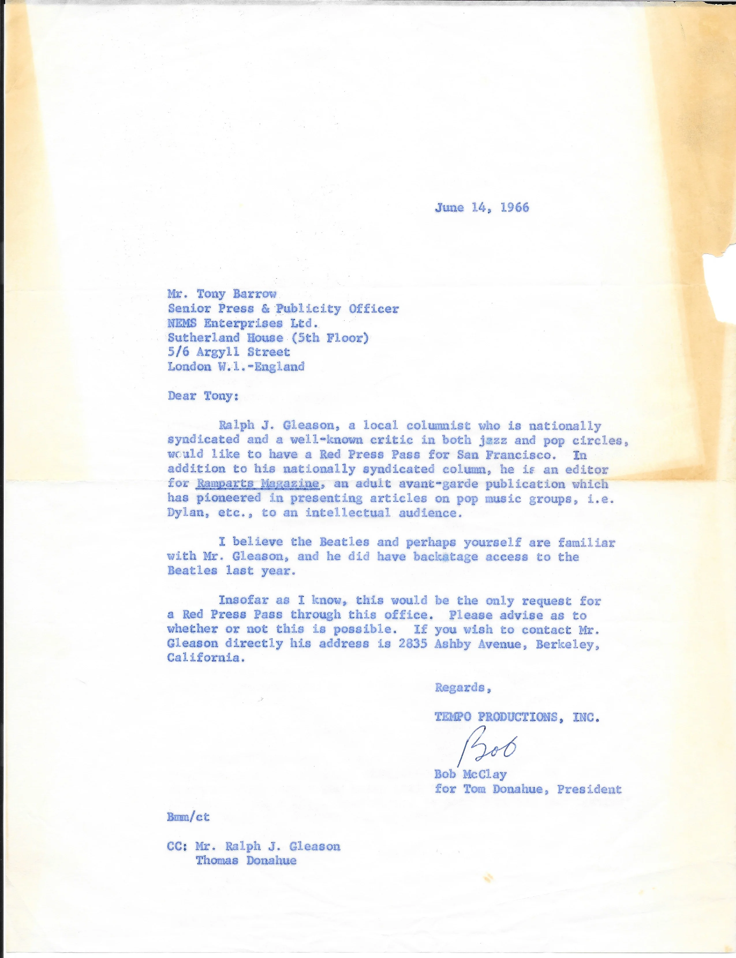 1966 San Francisco Candlestick Park Concert File - Image 3