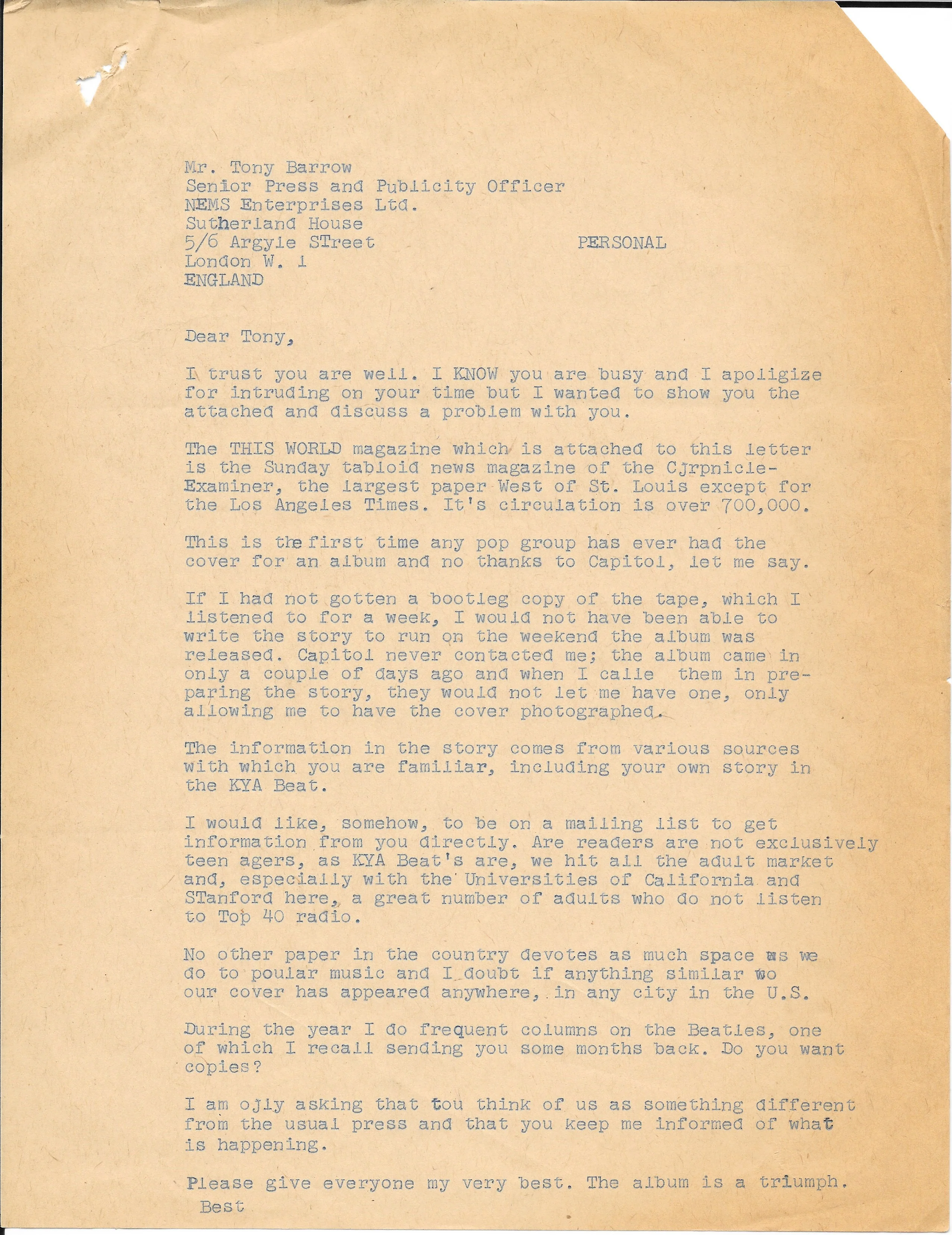1966 San Francisco Candlestick Park Concert File - Image 5